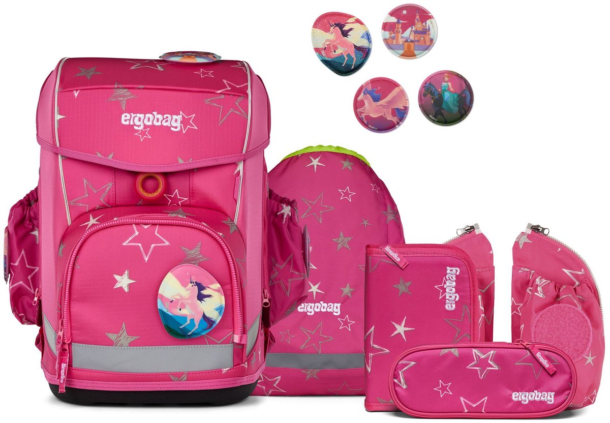 ergobag Schooltas Cubo Light Set 6-delig SternzauBär Roze