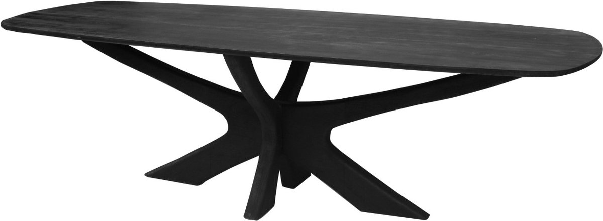Brix Eetkamertafel Montreaux - Zwart - Mangohout - 220 cm