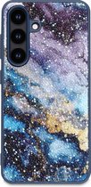 Casemania Coque pour Samsung Galaxy S24 Plus - Blauw - Diamant Marble Glitter Back Cover