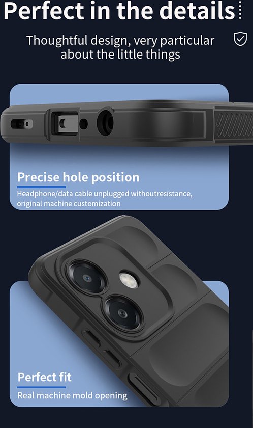Zwarte telefoonhoesjes, met precieze poortuitsparingen en perfecte pasvorm.