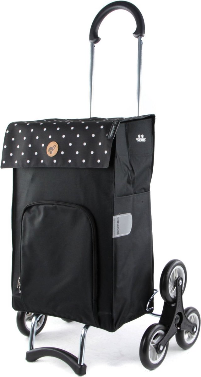 Andersen SHOPPER MANUFAKTUR Boodschappentrolley Treppensteiger Scala Shopper Malit 45L Black Zwart Veelkleurig 106cm