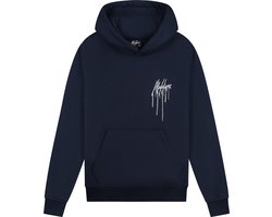 Malelions Hoodie Painter - Navy blauw / Wit