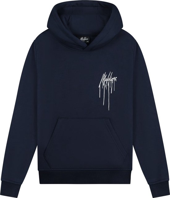 Malelions Hoodie Painter - Navy blauw / Wit