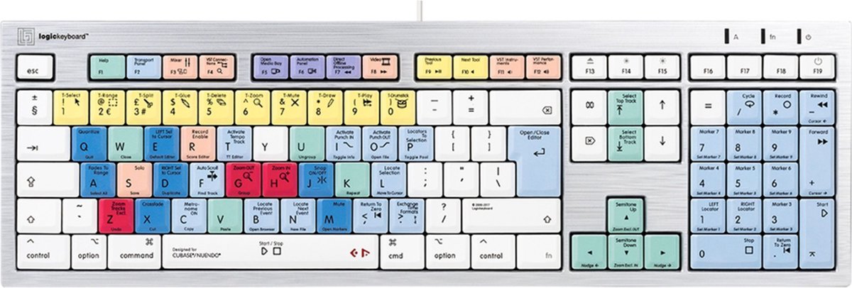 LogicKeyboard Cubase/Nuendo ALBA UK (Mac) Cubase/Nuendo Tastatur english - Toetsenbord