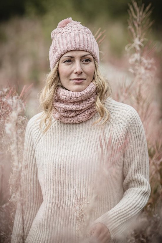 Buff Knitted & Polar Dames Muts - Blossom Pink - One Size | bol.com