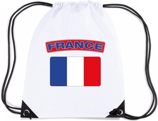 France sac à dos / sac de sport en nylon blanc avec drapeau français |  bol.com