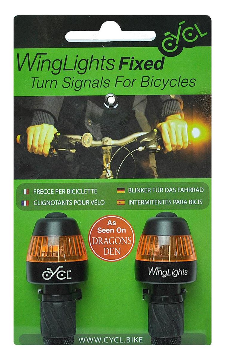 CYCL WingLights Fixed v2 LED Fietsverlichting aan Stuur bol