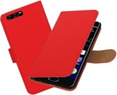 BestCases.nl Rood Effen booktype wallet cover cover Huawei P10