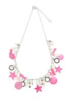 Behave® ketting met roze schelpen hangers 50 cm