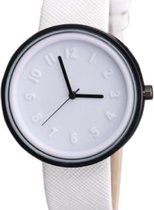 Horloge -  Wit - Canvas - 4 cm