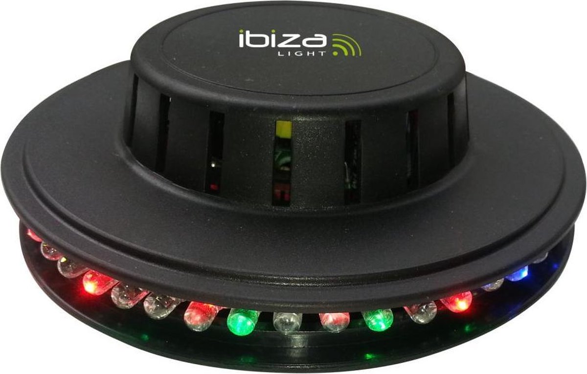 Ibiza UFO LED Lichteffekt met Wandbevestiging Zwart