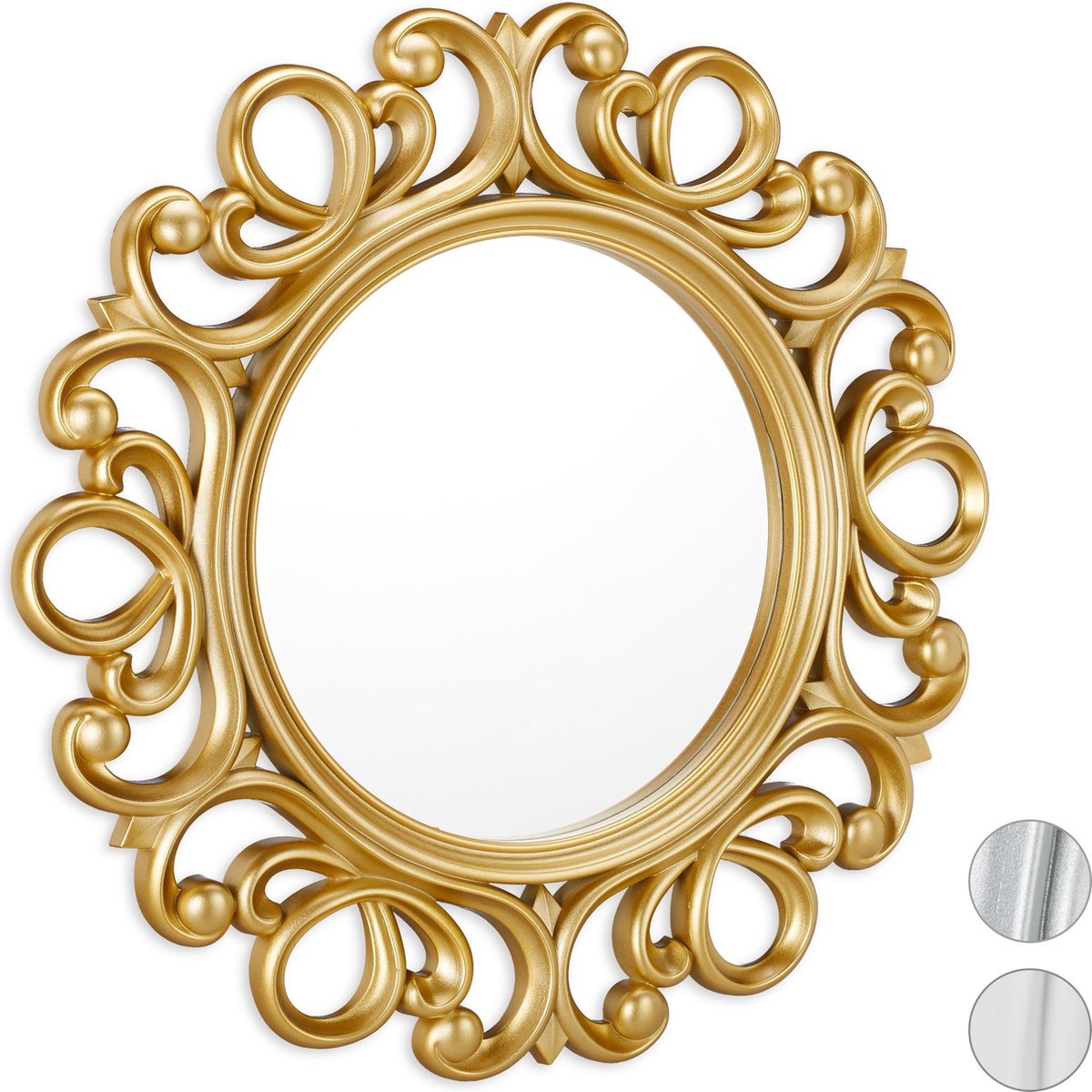 Rond verlichte decoratieve spiegel led voor de gang - Art Deco