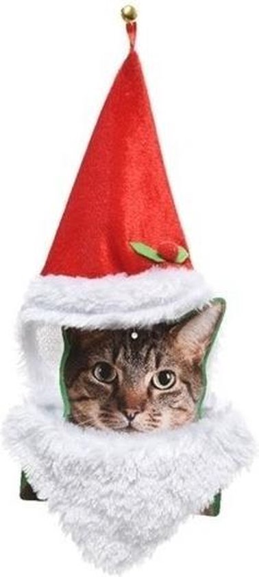 Kerstmannenpak Voor Katten - Kerstkleding Dieren - Rood/Wit | bol.com