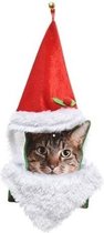 Kerstmannenpak Voor Katten - Kerstkleding Dieren - Rood/Wit