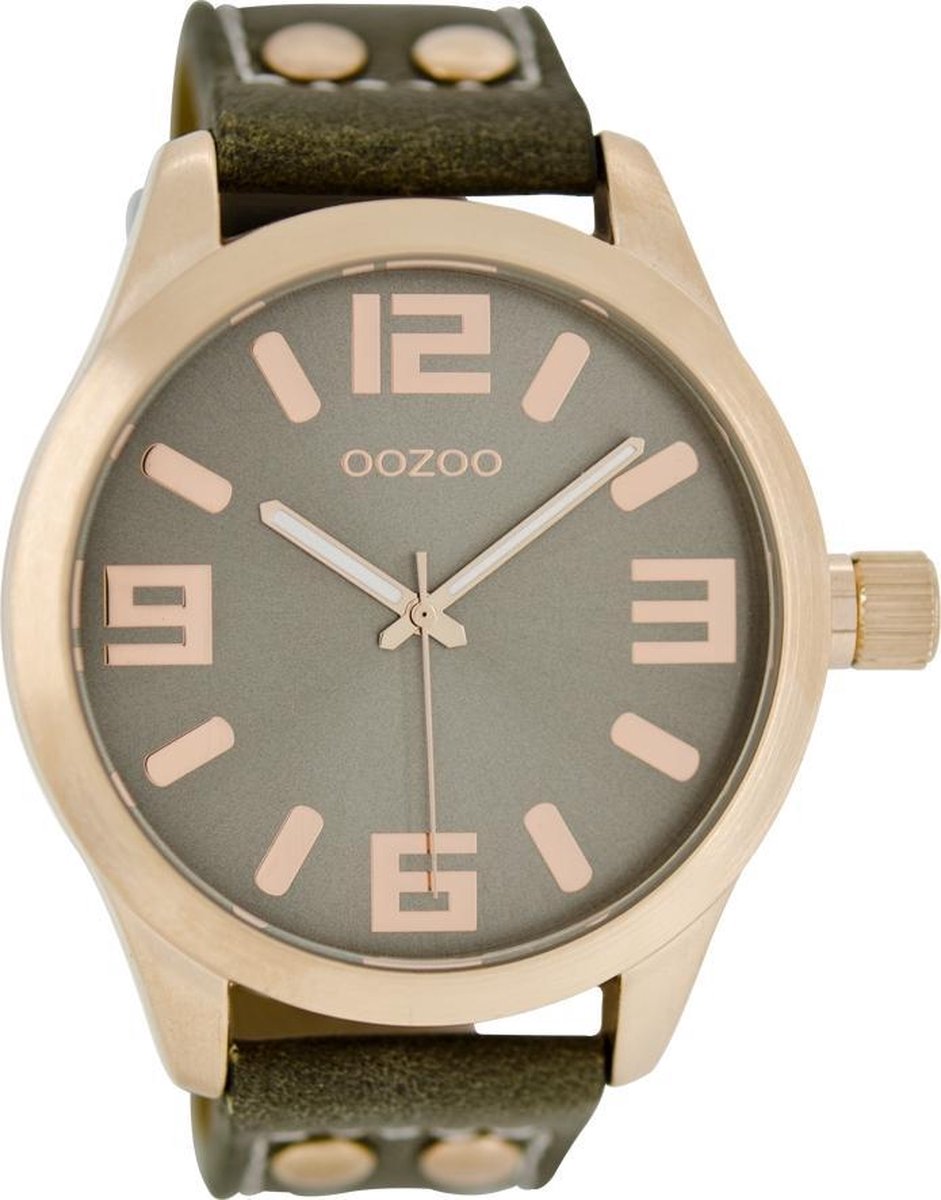 OOZOO Timepieces C1153 - Horloge - Grijs/Groen - 46 mm