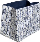 Cosy & Trendy Mand Magic Fabric - 50 cm x 36 cm x 35 cm - Wit-Blauw