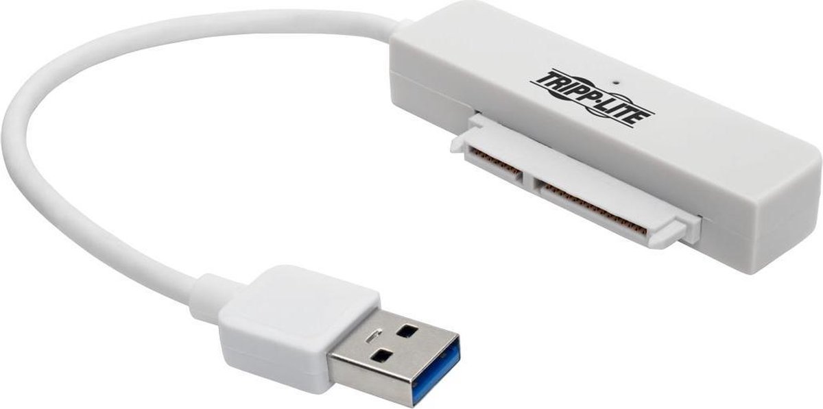 Tripp-Lite U338-06N-SATA-W USB 3.0 SuperSpeed to SATA III Adapter Cable with UASP, 2.5 in. SATA Hard Drives, White TrippLite