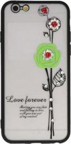 Groen Love Forever back case Hoesje voor Apple iPhone 6 / 6s