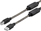 VivoLink PROUSBAB20 20m USB A USB B Mannelijk Mannelijk Zwart USB-kabel