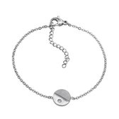 Amanto Armband Camille A - Dames - 316L Staal - Zirkonia - Rond - ∅10 mm - 19 cm