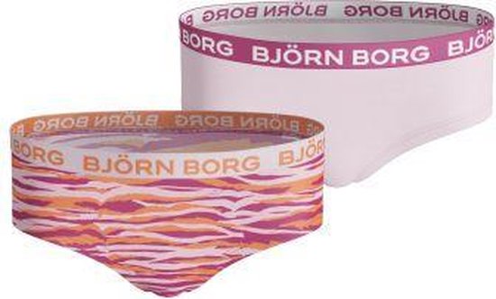 Bjorn Borg Sportonderbroek casual - 2p HIPSTER BB ZEBRA - roze - vrouwen - 158