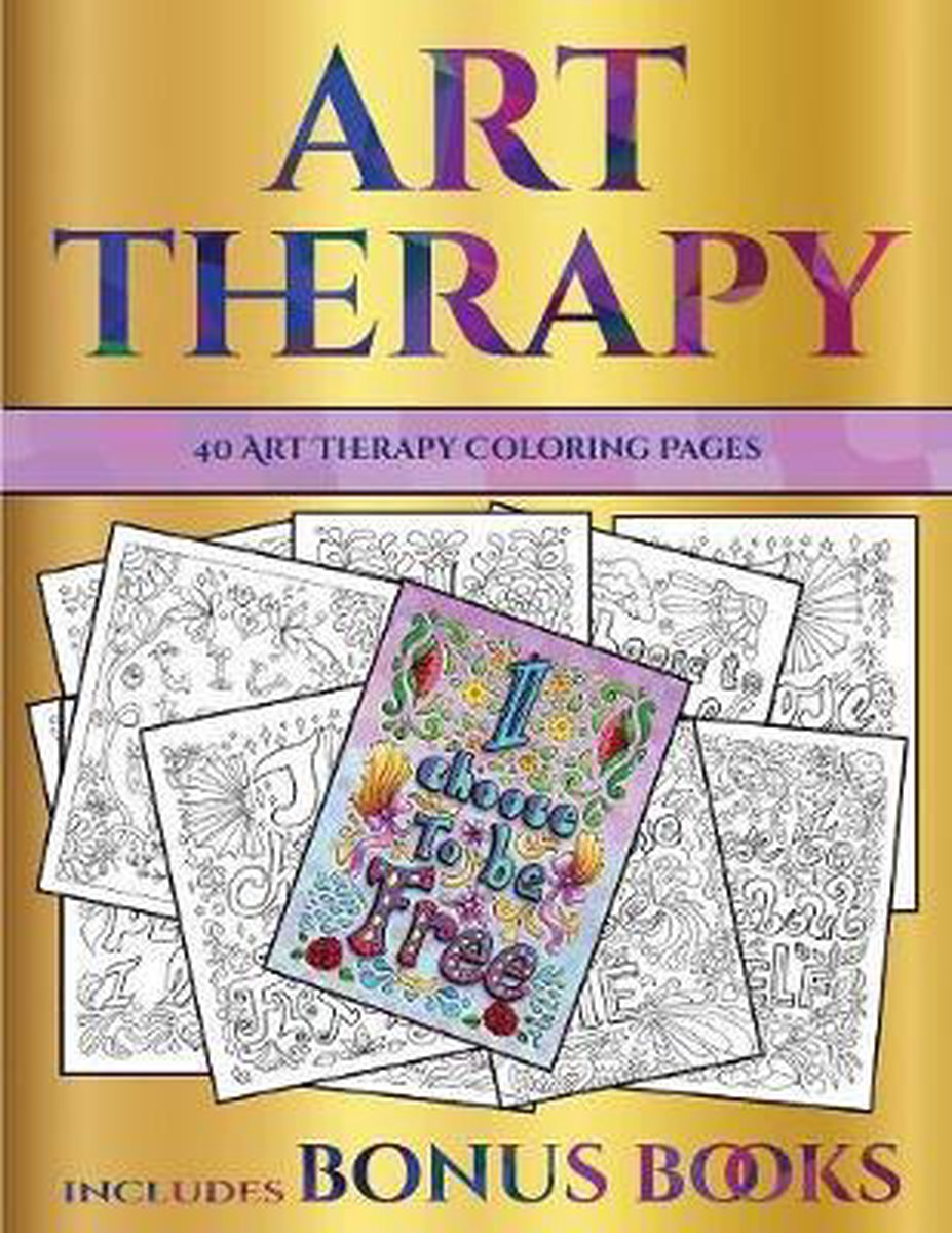 40 Art Therapy Coloring Pages: This book has 40 art therapy coloring sheets that can be used to color in, frame, and/or meditate over