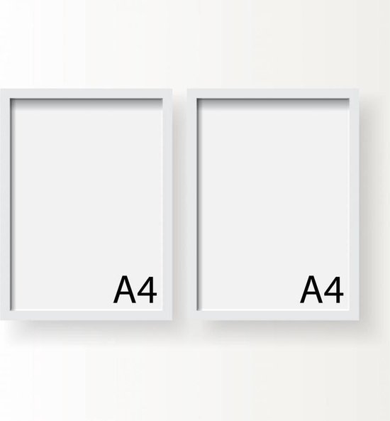 DesignClaud A4 Wissellijst Fotolijst 2x Wit |