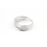 Amazing Jewelry zilveren ring met heldere zirkonia's
