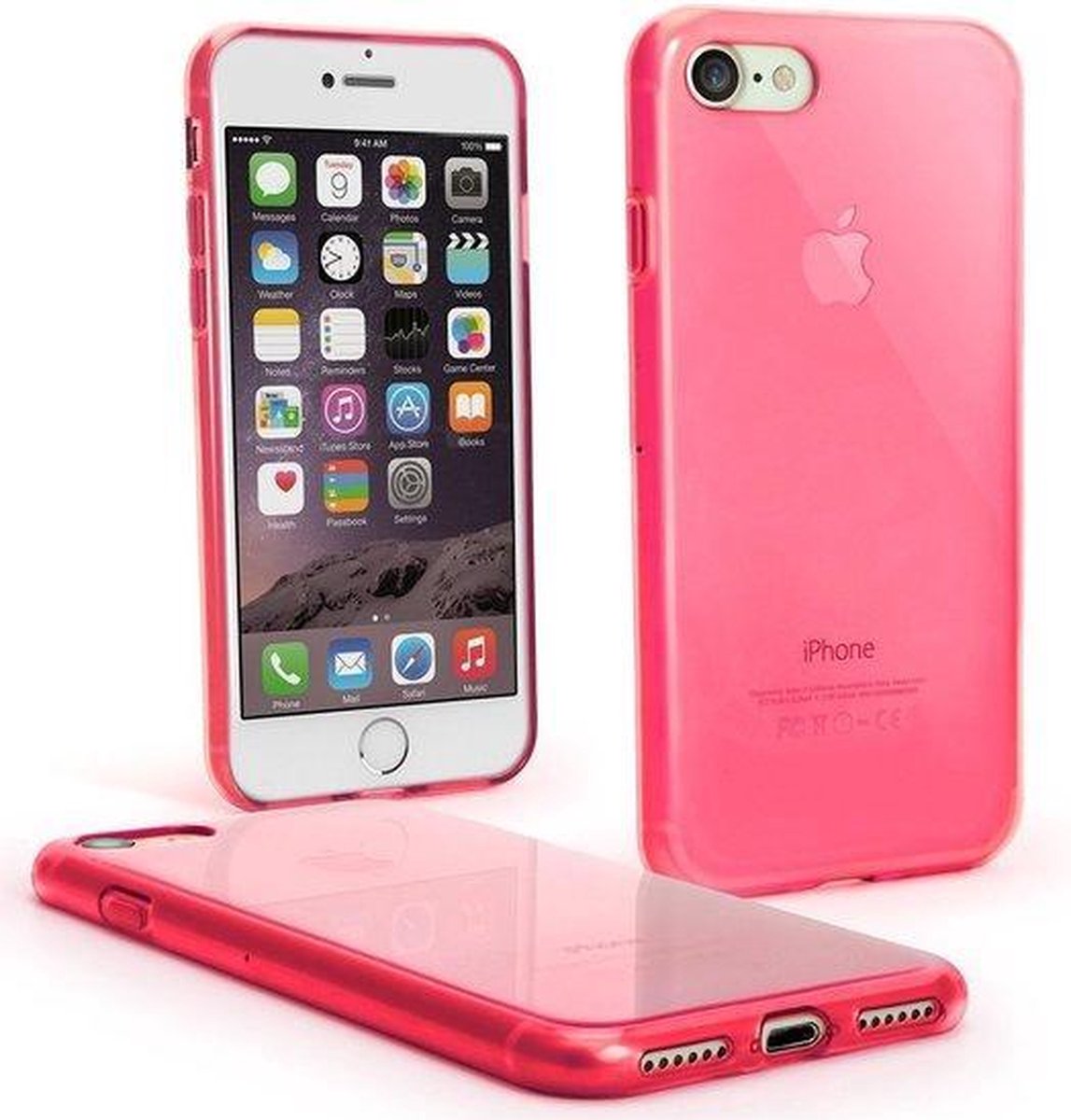 Roze transparant tpu siliconen hoesje Geschikt voor iPhone 8