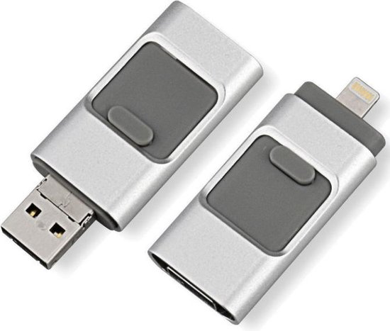 USB stick – flashdrive 128GB – voor iPhone Android en PC of Mac - Zwart |  bol.com