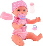 Johntoy Baby Rose Drink- En Plaspop 35cm