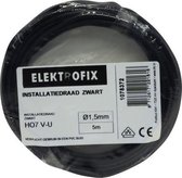 Elektrofix installatiedraad zwart 5 m x 1,5 mm