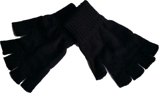 Bonanza Handschoen zonder vingers - zwart