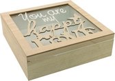 Housevitamin Houten opbergdoos 'You are my Happy Home'