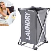 Decopatent® Wasmand Laundry met afsluitbaar vak - 30 L - Wasmanden 1 vak -  Badkamer -... | bol.com