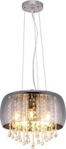 Pearl Hanglamp d:35cm met smoke glas & kristallen - Modern - Globo - 2 jaar garantie