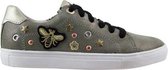 Braqeez 419229-462 Meisjes Veterschoenen - Groen - Leer - Veters
