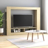 Tv-meubel 152x22x113 cm spaanplaat sonoma eikenkleurig