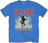 AC/DC Heren Tshirt -M- Blow Up Your Video Blauw