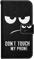 ADEL Kunstleren Book Case Portemonnee Pasjes Hoesje Geschikt voor Huawei P10 Lite - Don't Touch My Phone