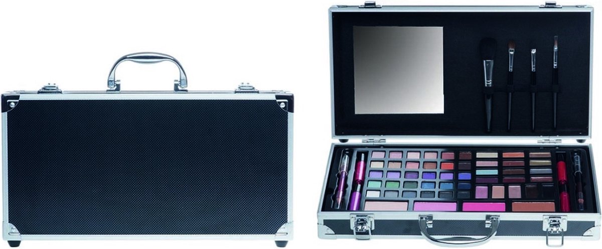 Casuelle Make-Up Koffer met Spiegel Zwart