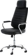 Chaise de bureau Clp Rako - Cuir artificiel - Noir
