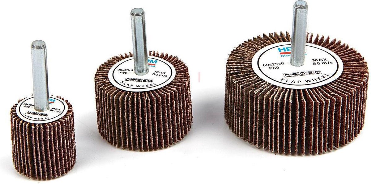 HBM 40 x 25 mm Lamellen schuurschijf met 6 mm opname