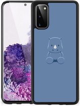 Telefoonhoesje Geschikt voor Samsung Galaxy S20 TPU Silicone Hoesje met Zwarte rand Baby Rhino