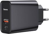 2 in 1 Oplader / Thuislader USB C & USB 3.0 - 30W - Zwart