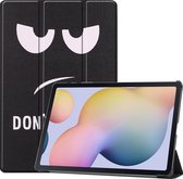 Tablet hoes geschikt voor Samsung Galaxy Tab S7 Plus (2020) - Tri-Fold Book Case - Don't Touch Me