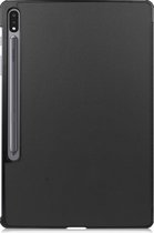 Tablet hoes geschikt voor Samsung Galaxy Tab S7 Plus (2020) - Tri-Fold Book Case - Zwart