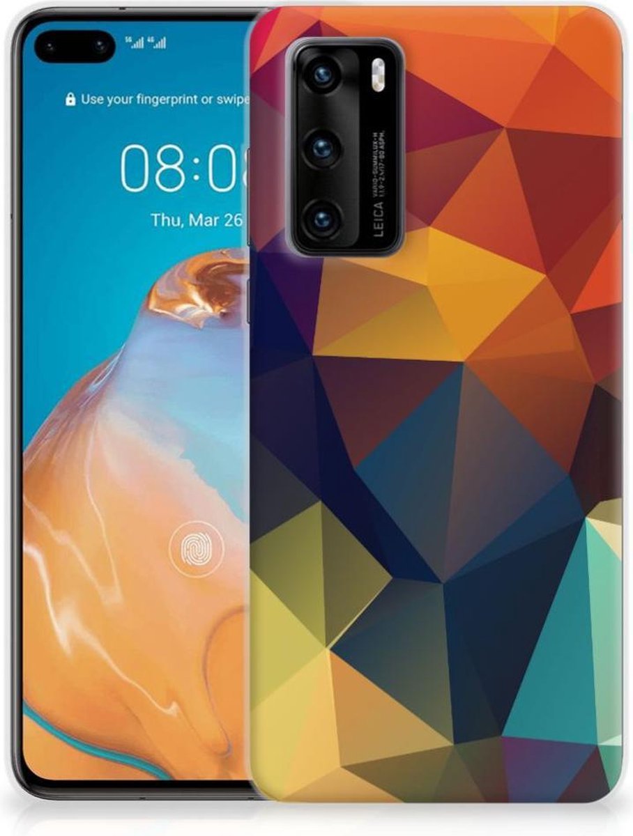 Huawei P40 TPU Hoesje Polygon Color