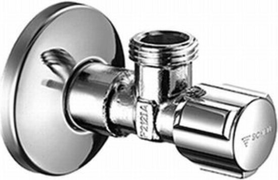 Schell Comfort Valve d'angle 1/2 '' x1 / 2 '' Z / Clamp de connexion à vis Chrome