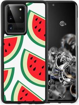 Hoesje Bumper Geschikt voor Samsung Galaxy S20 Ultra Telefoon Hoesje met Zwarte rand Watermelons